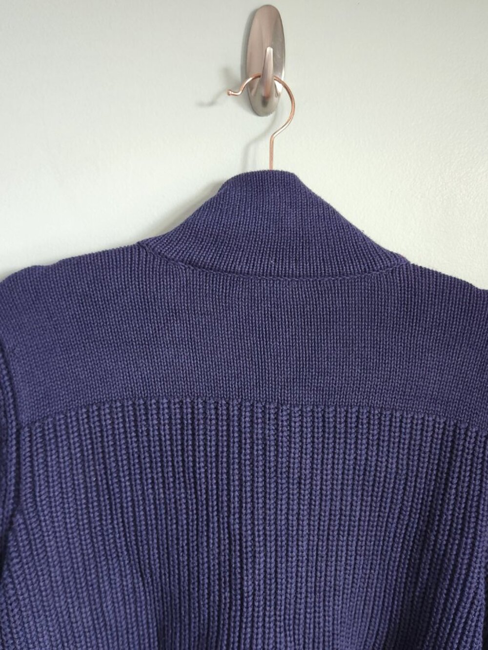 Vintage Ralph Lauren XL Sweater Women's Navy Knit Toggle Cardigan Nautical - Picture 12 of 13